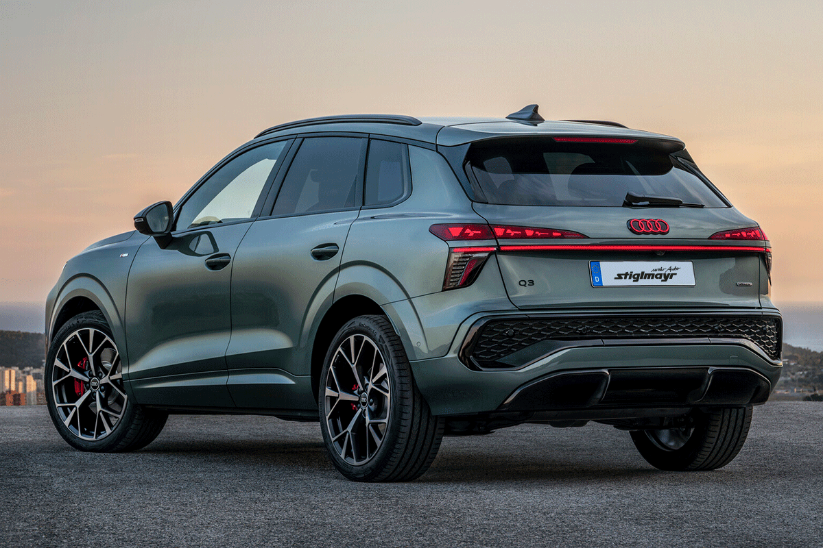 Heckansicht des neuen Audi Q3