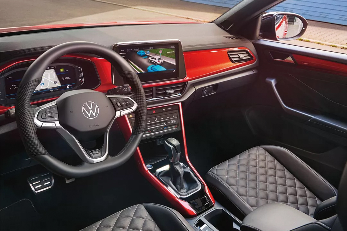 interieuransicht des t-roc cabrio