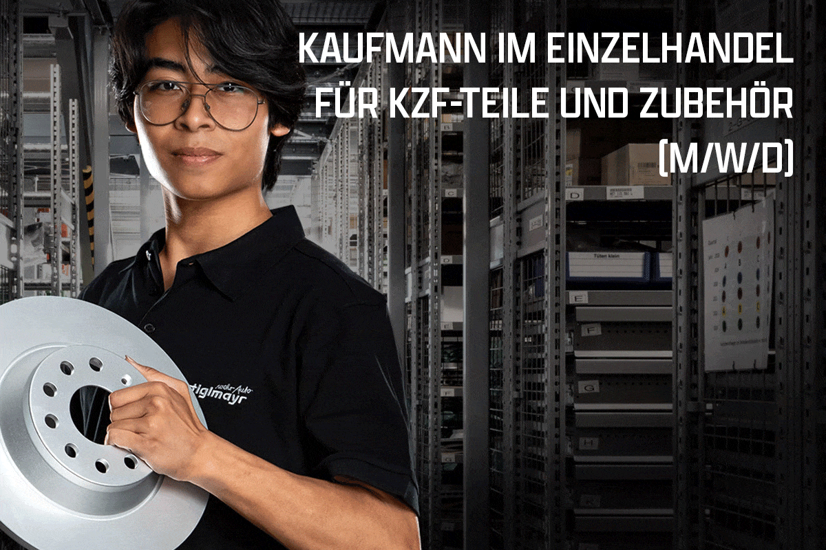 Kaufmann für Einzelhandel im Teilelager.