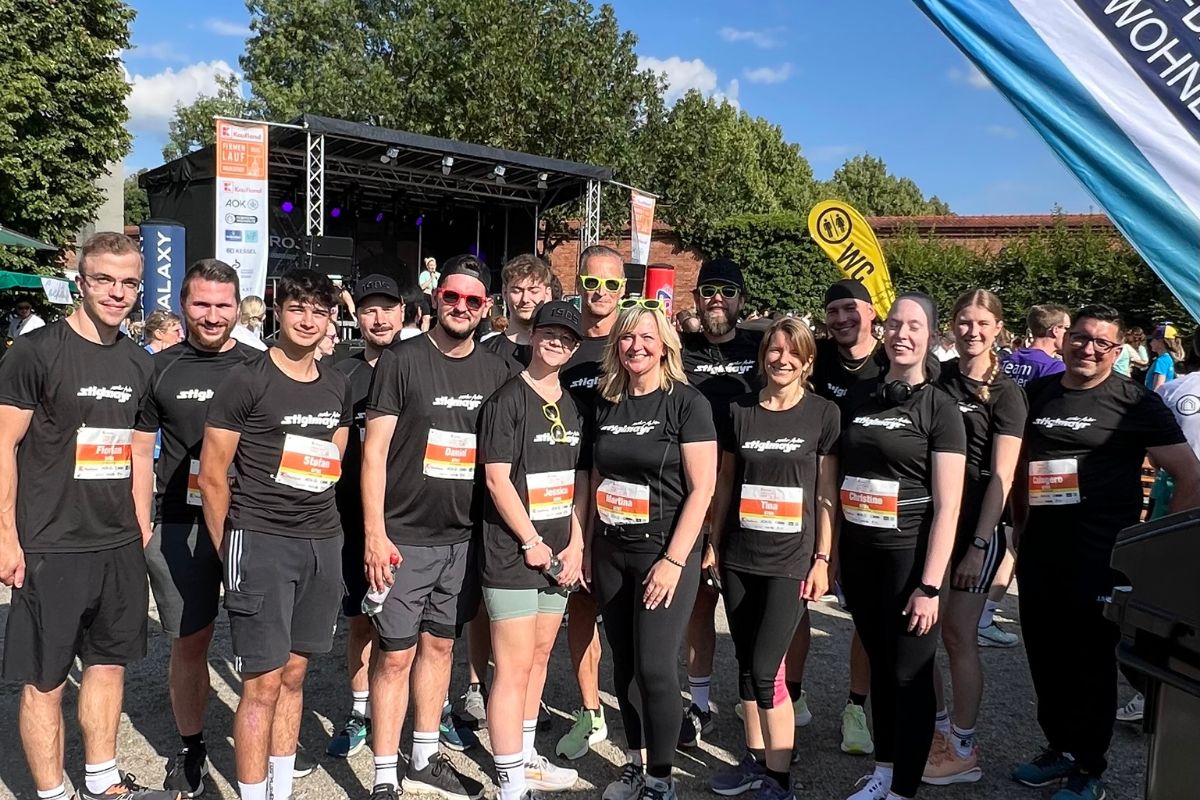 Das Stiglmayr-Team beim Firmenlauf in Ingolstadt.
